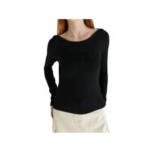 NEW MOD REF elaine long sleeve top in black
